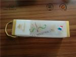 Frosted At Surface Cardboard Food Packaging Boxes With String , Wine PVC Gift