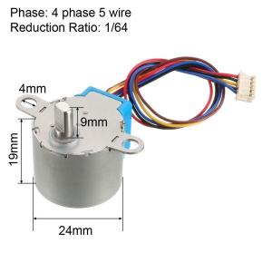 China Compact Miniature Stepper Motor 24BYJ48 8 mm 4 Phase 5 Wire Stepper Motor factory