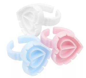 China Heart Shape Glue Ring Cup Plastic 64g Lash Extensions Divided For Eyelash Perming factory