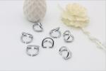 Luxury handbag custom light gold metal zinc alloy double d ring 18 mm