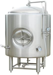 China 1000L Dimple Plate Jacket Bright Beer Tank With Mirror Polish And 50mm PU Insulation factory