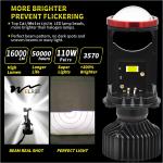 CSP3570 LED Motorcycle Lights 16000LM H4 Led Projector Bulb 55W