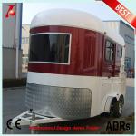 Chinese two horse trailer for sale,2 horse angle load trailer manufacturer