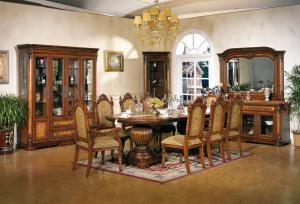 China Customized High End Solid Wood Dining Table Set Marble Kitchen &amp; Dining Room Tables factory