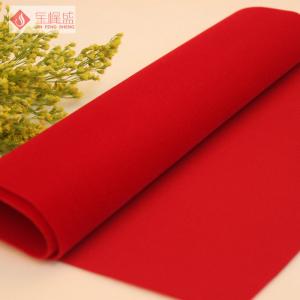 Red Jewelry Box Flocked Fabrics With Soft Plush , Spunlace Backing Material