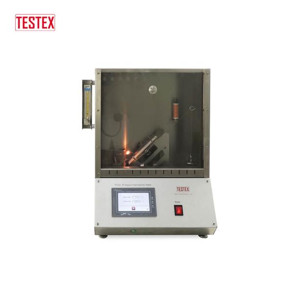 0-999.9s 0.1s Time Display Accuracy 45 Degree Flammability Tester With Brushing