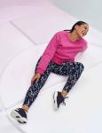 Letter Printed Top Loose Pullover Sweater Round Neck Graphic Women