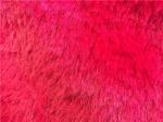 Medium Length Girls Faux Fur Coat Red Color With Reverse Collar TW78516