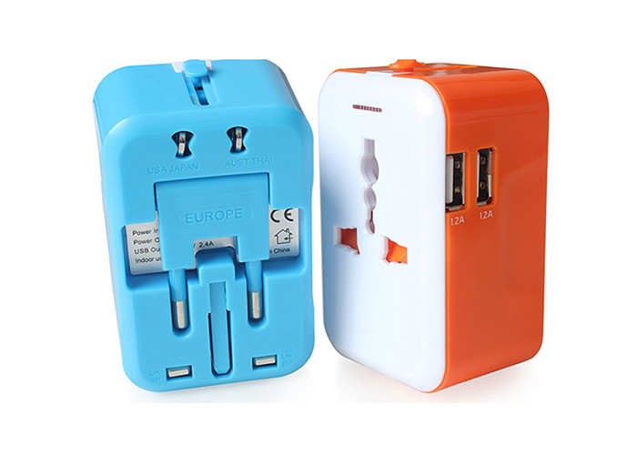 Promotional gifts All in ONE World Travel Plug Power Adapter Dual USB Universal Converter Plug