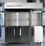 Six-door Commercial Vertical Stand Upright Fridge Freezer with Supported OEM/ODM