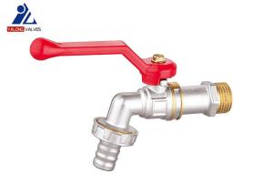 China Aluminum Handle Brass Bibcock Valve ISO228 Ball Valve O Ring factory