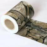 Decorative Vinyl Fence Tape Stone Pattern Imprint PVC Fence Screen Strip