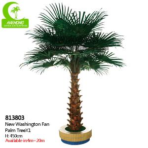 China Handmade PE Leaf 450cm Fake Outdoor Tropical Plants For Star Hotel factory