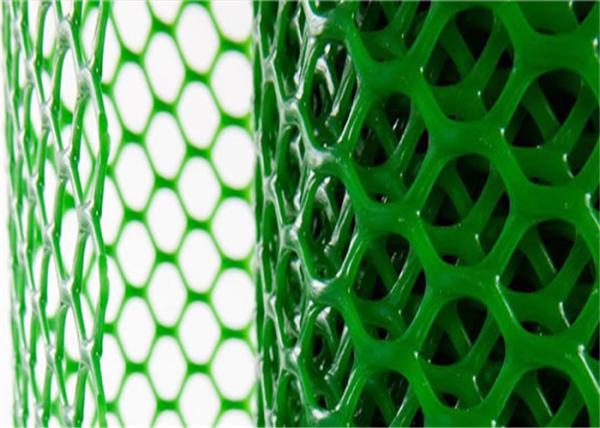 Hexagonal Hole Plastic Mesh Netting Green Color UV Resistance For Poultry
