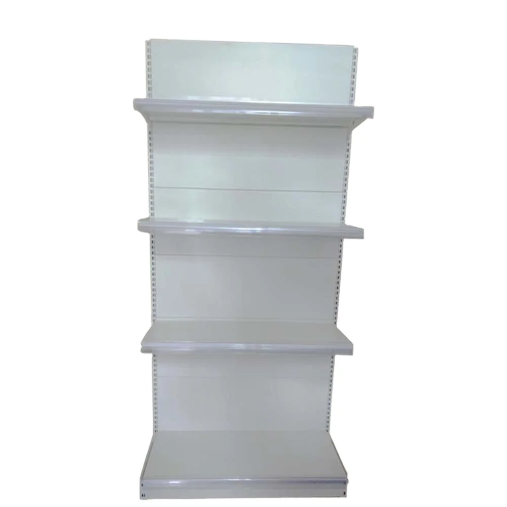 2023 Hot Selling Design Supermarket Gondola Metal Display Rack White Supermarket Shelf Equipment with Shop Design