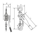Transmission Line Tool Rated Load Lifting Capacity 9Ton Ratchet Lifting Chain