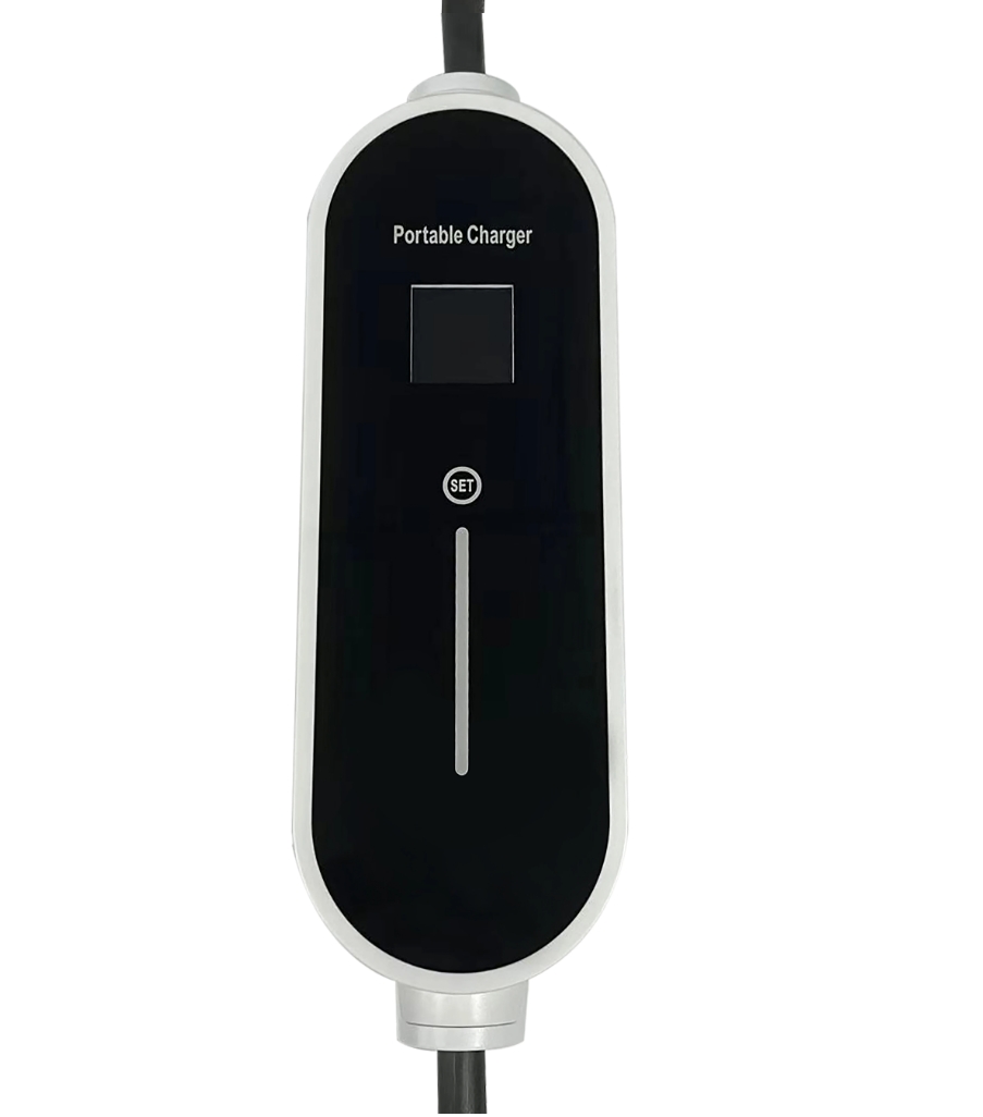 Portable GB/T Mobile Electric Car Chargers 16A 11kw Type 2 Charger With LCD Display