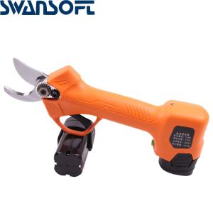 China Swansoft 2.5CM Battery Orchard Pruner 16. 8V Cordless Strong Steel Blade Garden Trimmer Plant Secateurs with 2 batteries factory