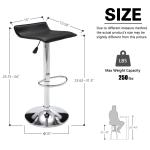 Commercial Furniture ALINUNU Modern Swivel PU Leather Bar Stools for Bar