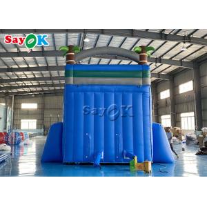 Bouncy Slides Custom Backyard Palm Tree Themed Inflatable Water Slide With