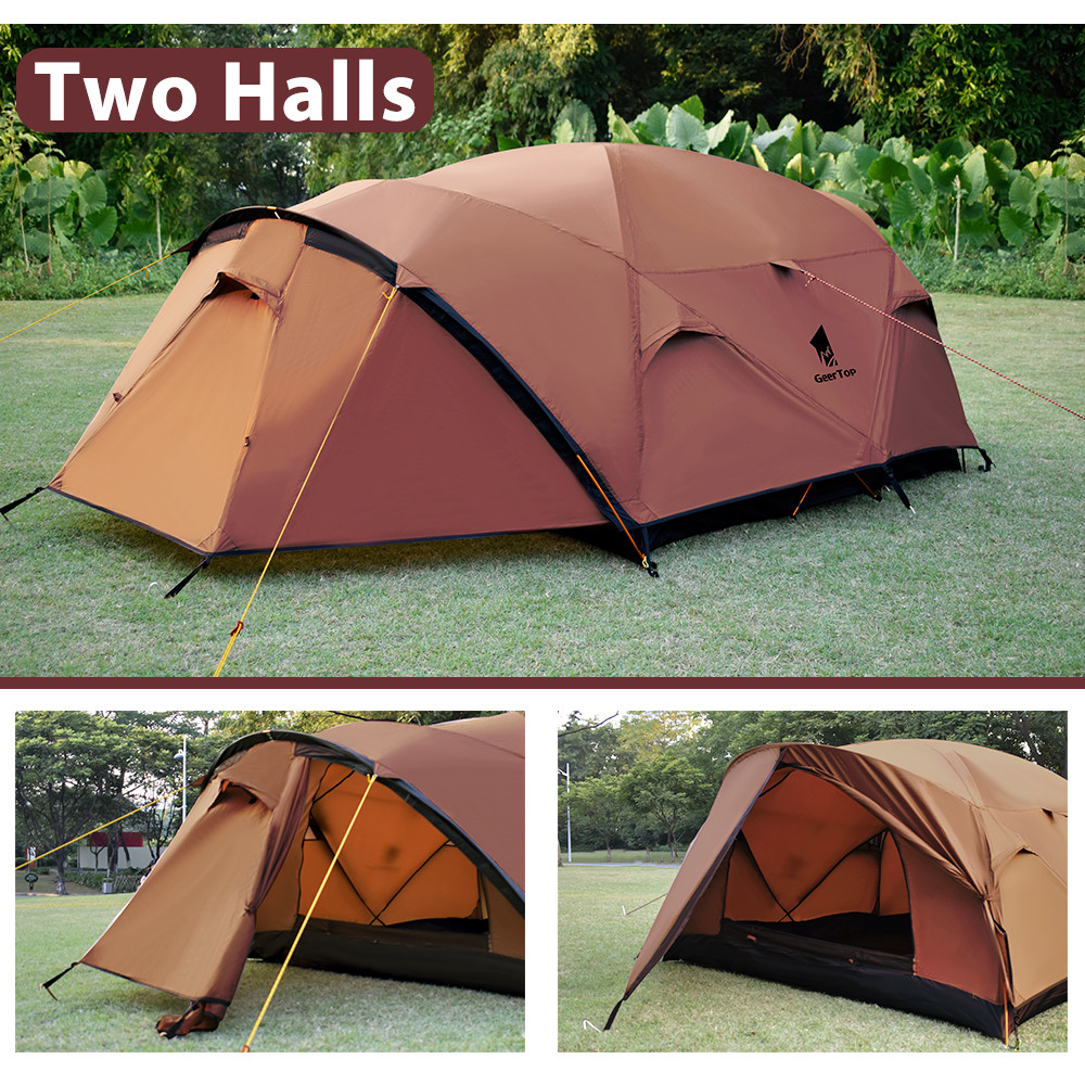 Aluminum Pole 3 Persons 210T PU2500MM Ez Up Camping Tent