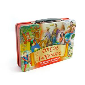 China Rectangular handle tin box with hinge factory