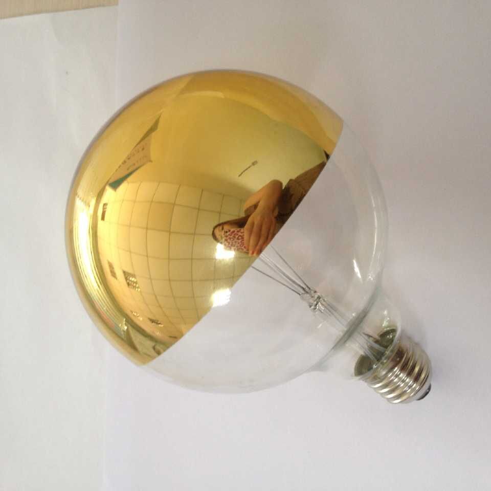 2016 hot design refelector mirror glass dimmable filament led globe lights G25 G40 Edison style