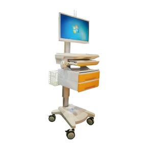 China Integrated Computer Workstation Trolley With Working Table on sale