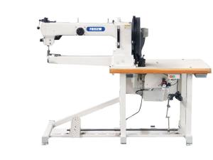 China Long Arm Cylinder Bed Compound Feed Walking Foot Heavy Duty Sewing Machine factory