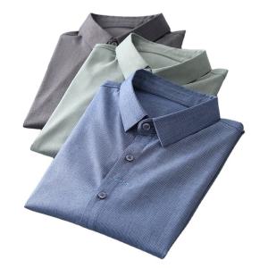 China Autumn Popular Shirt Long Sleeve for Men and Boys Nonwoven Heat-transfer Printing factory
