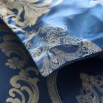 Solid Colour Satin Duvet Cover Set European Retro Baroque Style Custom Jacquard