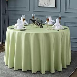 Polyester Hotel Table Cloth Customized With Jacquard Design 70cm Fall