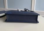 Square Women'S Genuine Leather Crossbody Bags , 18cm Blue Crossbody Handbag