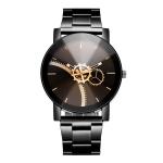 BSCI Analog Quartz Mens Watch Brass Dial 30m Waterproof