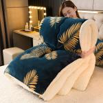 100% Polyester All-Season Customized Warm Lamb Fleece Quilt Comforter Bedding