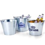 Alcohol Metal Wine Bucket 500ml 750ml 4 Color Print With Handle