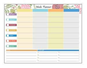 China Custom Weekly Magnetic Fridge Calendar Dry Erase Horizontal Notepad 16.9 X 13inch factory