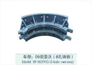 China Semi Trailer Dexter Brake Shoes 09 HOWO 8 Holes ODM Replacement 419x177.8MM factory