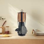 ISO9001 Certified Non-stick Cookware Set with Wooden Finish Handle and Kitchen