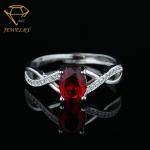 Oval Ruby Vintage Silver Engagement Rings Environmental Copper