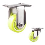 WBD Waterproof 2 Inch PU Stainless Steel Threaded Stem Casters With Locks