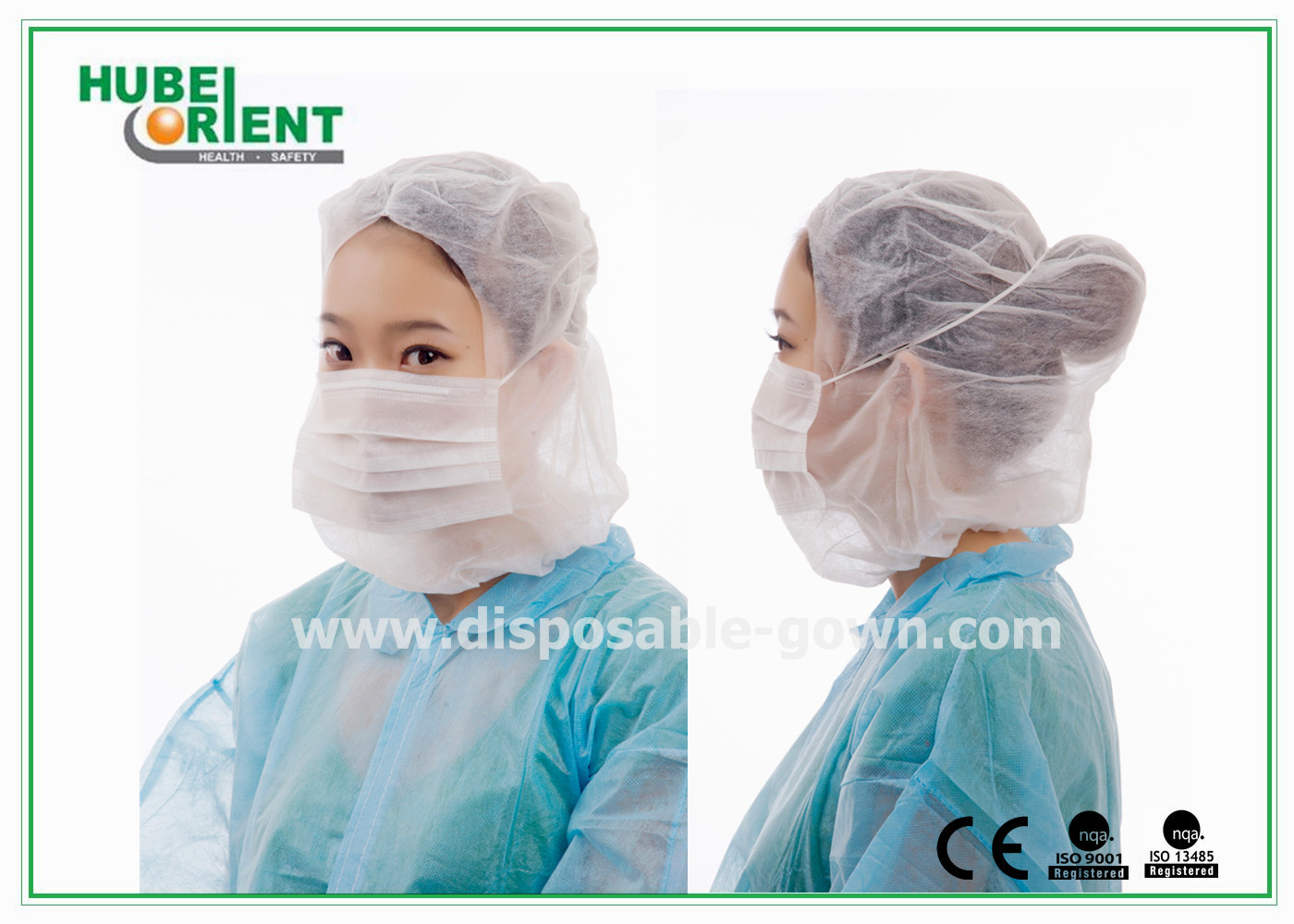OEM Nonwoven Disposable Hood Cap For Cleanroom