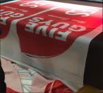 Polyester Fabric Vision Laser Cutting Machine For Flag Display Signage And