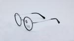 New designer idea double full rim eyeglasses titanium two tone colors fashion