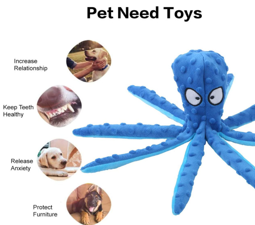 Amazon Best Interactive Training Stuffed Octopus Toys For Small Dogs