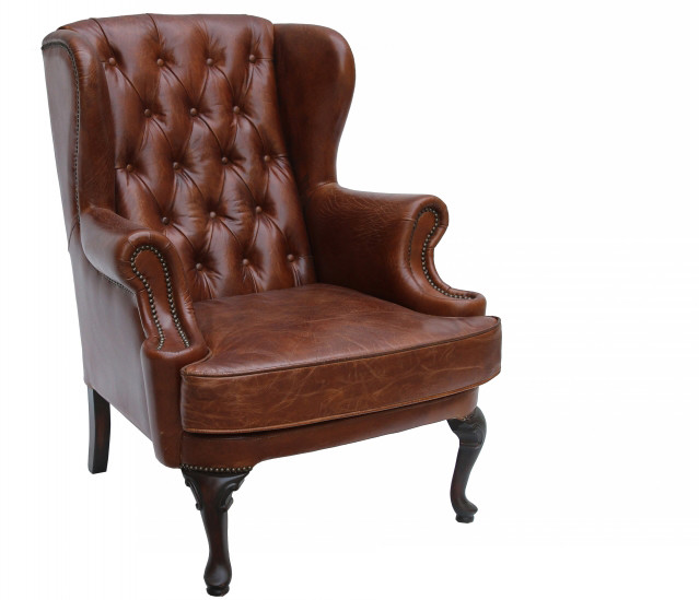 Leisure Antique Leather Armchairs Leather Chesterfield Office Chair