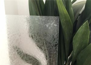 China Glue Chip Glass Patterns For Bathroom Windows Ultra Clear / Colored factory