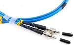 FTTH Blue Armored Fiber Patch Cable PVC SMA Simplex Duplex SM 30mm Industrial