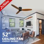 5-Speed DC Motor Remote Control Ceiling Fan Class A Energy Efficiency Rating for