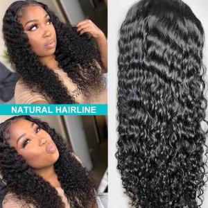 China 250% Density Full Lace Human Hair Wigs Brazilian Water Wave factory